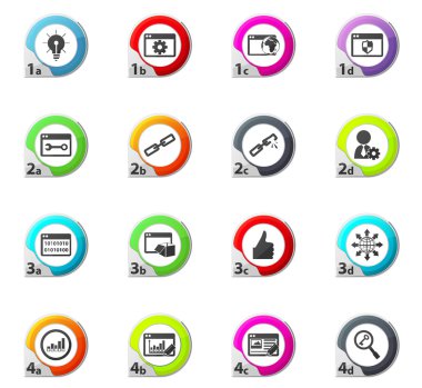 SEO ve geliştirme Icons set