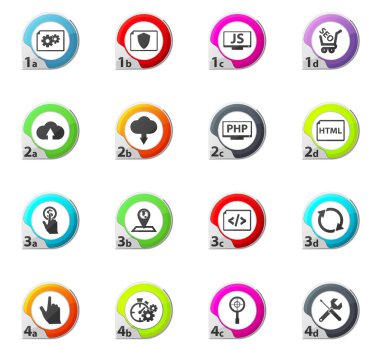 SEO ve geliştirme Icon set