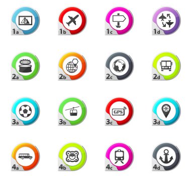 seyahat simgeleri ayarlandı