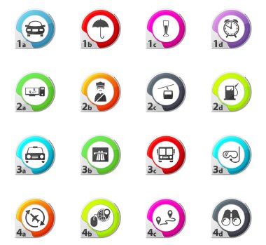 seyahat simgeleri ayarlandı