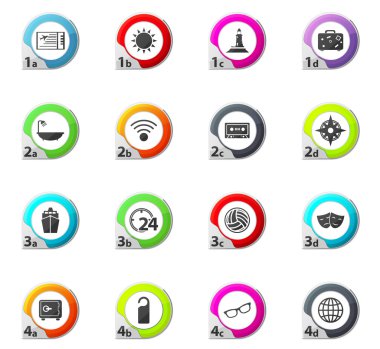 seyahat simgeleri ayarlandı