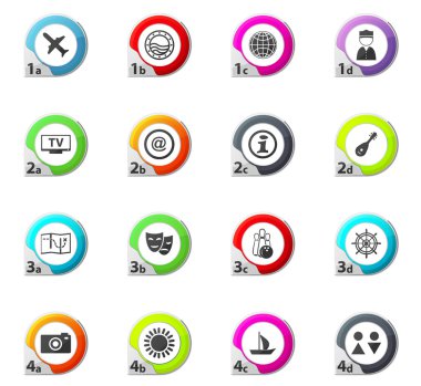 seyahat simgeleri ayarlandı