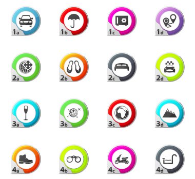 seyahat simgeleri ayarlandı