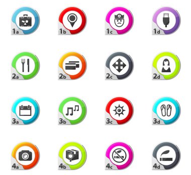 seyahat simgeleri ayarlandı