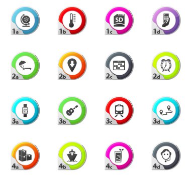 seyahat simgeleri ayarlandı