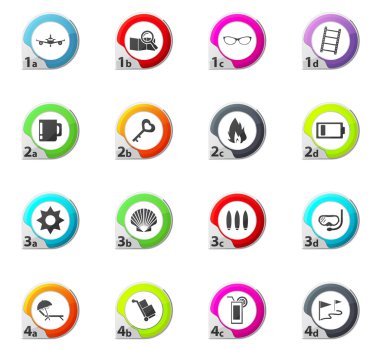 seyahat simgeleri ayarlandı