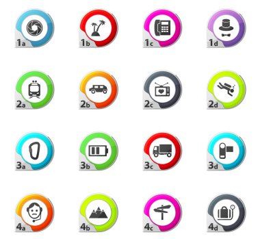 seyahat simgeleri ayarlandı