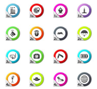 seyahat simgeleri ayarlandı