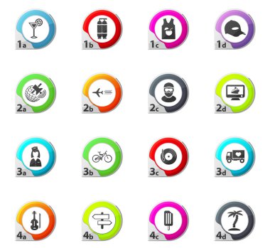 seyahat simgeleri ayarlandı