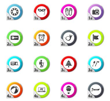 seyahat simgeleri ayarlandı