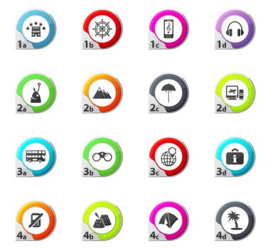 seyahat simgeleri ayarlandı