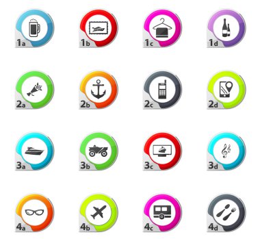 seyahat simgeleri ayarlandı