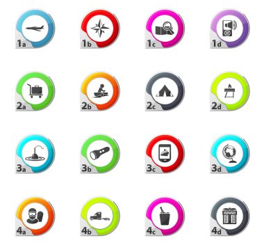 seyahat simgeleri ayarlandı