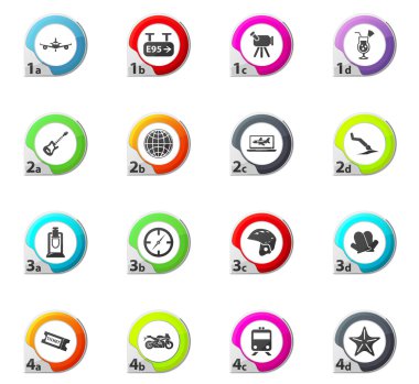 seyahat simgeleri ayarlandı