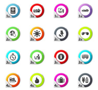 seyahat simgeleri ayarlandı