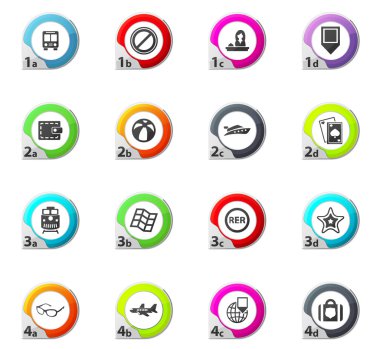 seyahat simgeleri ayarlandı