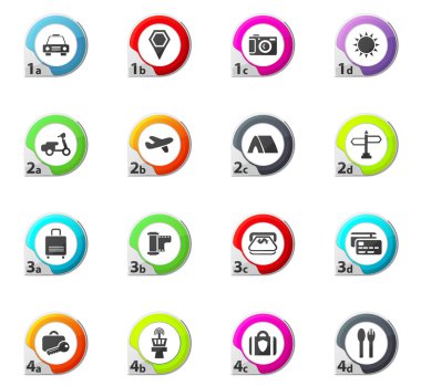 seyahat simgeleri ayarlandı