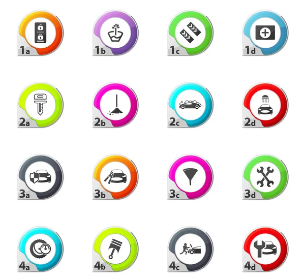 Araba Dükkanı Icons set