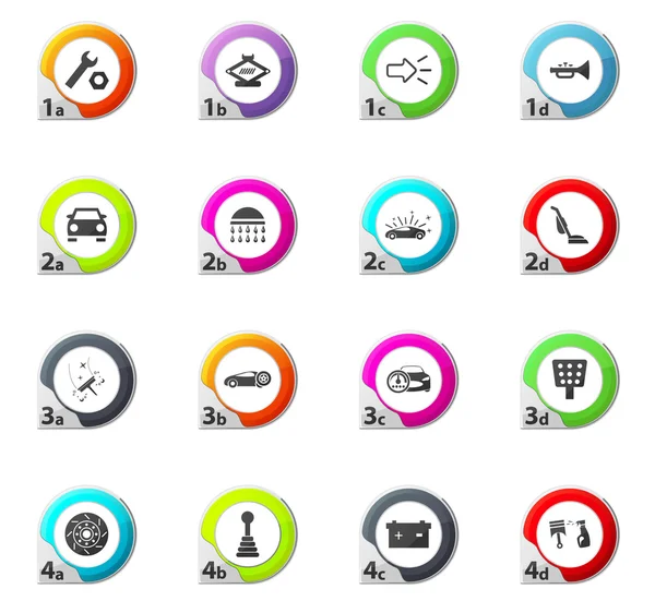 Araba Dükkanı Icons set