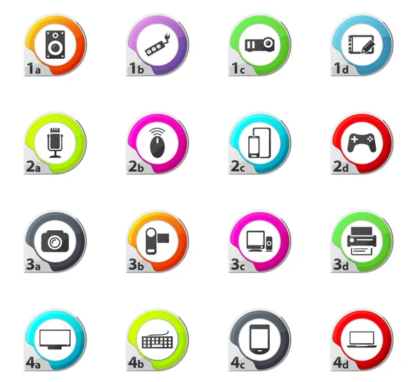 Conjunto de ícones de dispositivos — Vetor de Stock