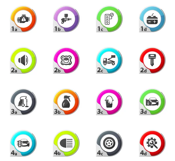 Car shop icons set — Stock Illustration Car shop icons set Royalty Free Stock Illustrations