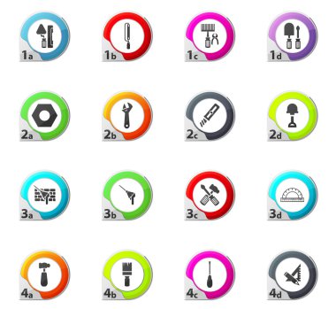 İş araçları Icons set