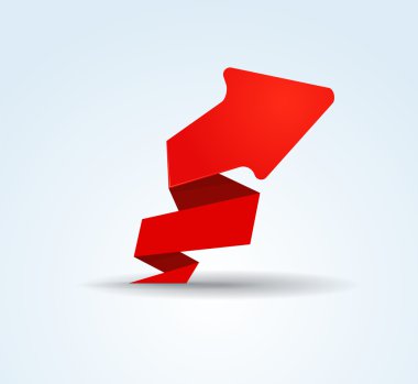 Origami vektör afiş şablon