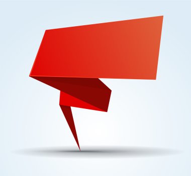 Origami vektör afiş şablon