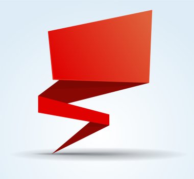 Origami vektör afiş şablon