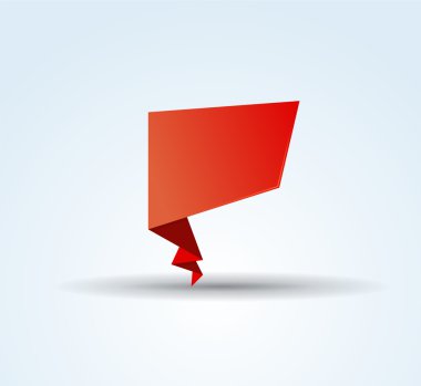 Origami vektör afiş şablon