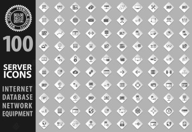 Kağıt sunucu Icons set