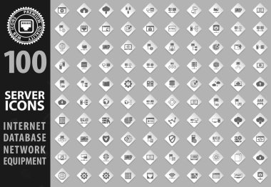 Kağıt sunucu Icons set