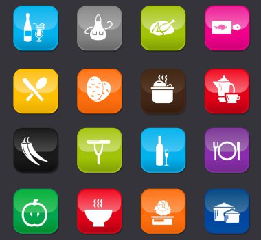 Ağ simgeleri için yiyecek ve mutfak sembolü