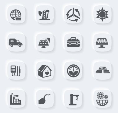 Web siteleri ve kullanıcı arayüzü için alternatif enerji simgeleri ayarlandı