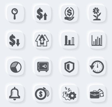 Kullanıcı arayüzü tasarımı için iş vektör simgeleri