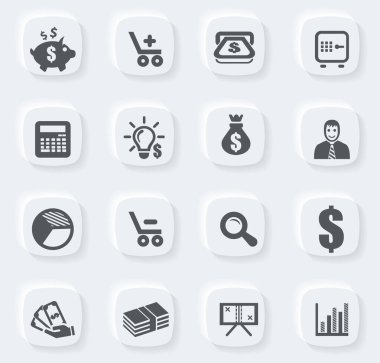 Kullanıcı arayüzü tasarımı için iş vektör simgeleri