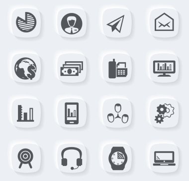 Kullanıcı arayüzü tasarımı için iş yönetimi ve insan kaynakları vektör simgeleri