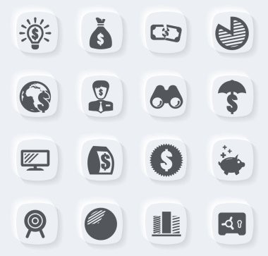 Kullanıcı arayüzü tasarımı için iş vektör simgeleri