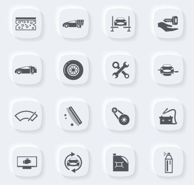 Web siteleri ve kullanıcı arayüzü için araba dükkanı simgesi ayarlandı