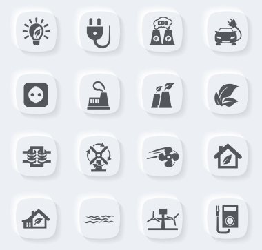 Web siteleri ve kullanıcı arayüzü için alternatif enerji simgeleri ayarlandı