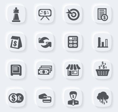 Kullanıcı arayüzü tasarımı için iş vektör simgeleri