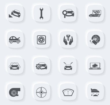 Web siteleri ve kullanıcı arayüzü için araba dükkanı simgesi ayarlandı