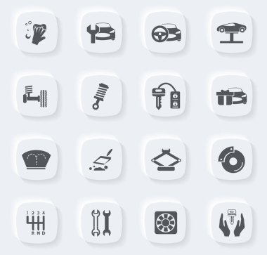 Web siteleri ve kullanıcı arayüzü için araba dükkanı simgesi ayarlandı