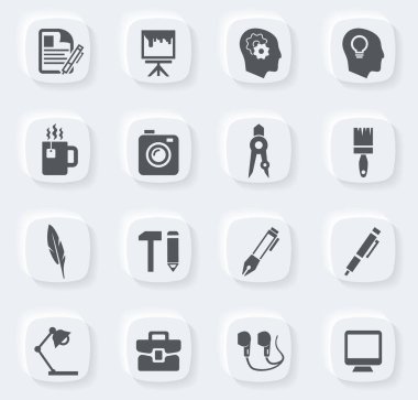 Kullanıcı arayüzü tasarımı için yaratıcı işlem vektör simgeleri