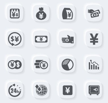 Kullanıcı arayüzü tasarımı için para birimi değişim vektör simgeleri
