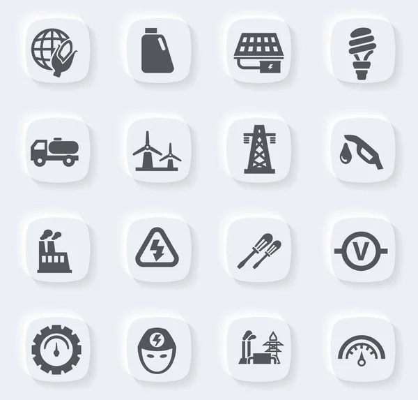 Icons Für Alternative Energien Für Webseiten Und Benutzeroberfläche — Stockvektor