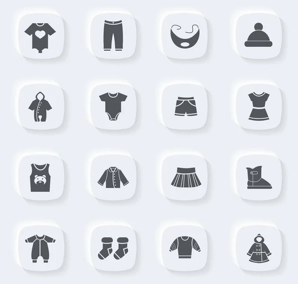 Symbole Vêtements Bébé Pour Icônes Web — Image vectorielle