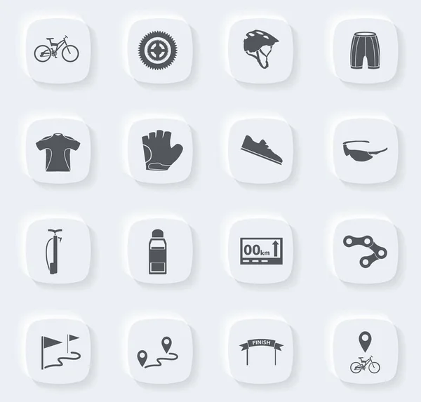 Símbolo Bicicleta Para Iconos Web — Vector de stock