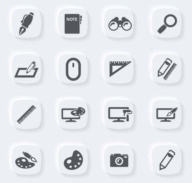 Kullanıcı arayüzü tasarımı için vektör simgeleri tasarla