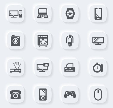 Kullanıcı arayüzü tasarımı için aygıt vektör simgeleri